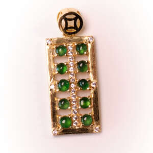 Elegant and rare Type-A Burmese jadeite pendant