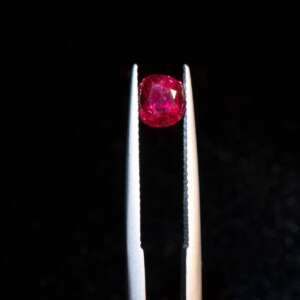 Unheated Natural Pigeon Blood Burmese Ruby faceted in cushion style